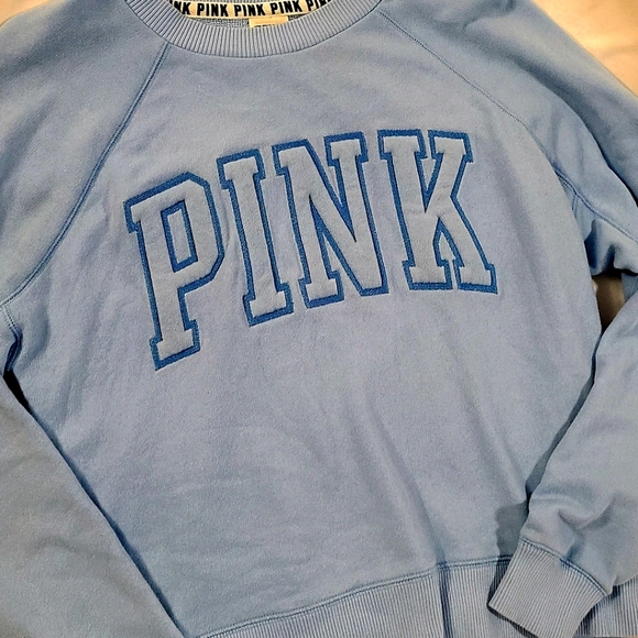 Victoria's Secret PINK Blue Sweatshirt - Picture 2 of 4